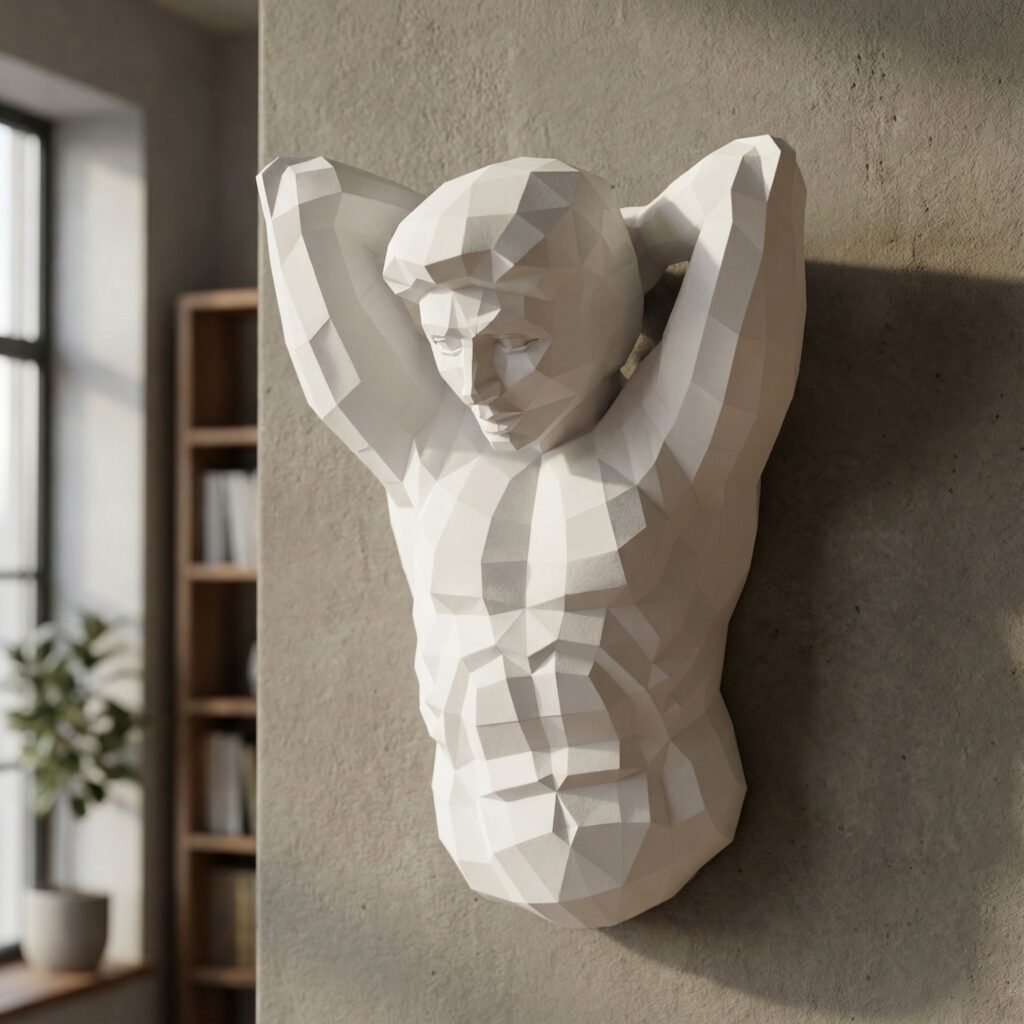 Papercraft d'Atlas en origami 3D