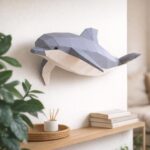Papercraft dauphin en origami 3D