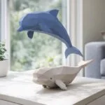 Duo dauphin & béluga 3D origami, weergave 2