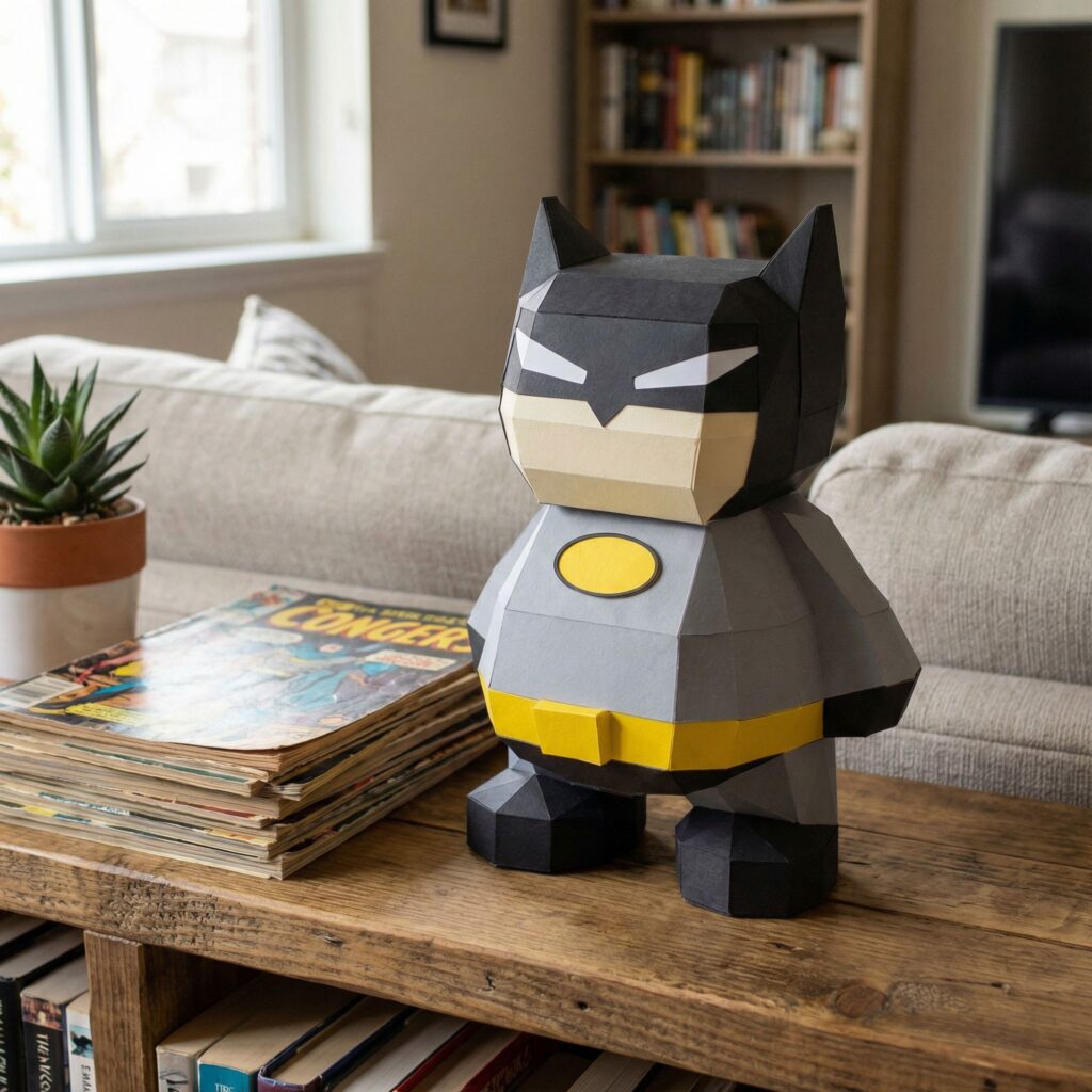 Papercraft tête de cerf en origami 3D