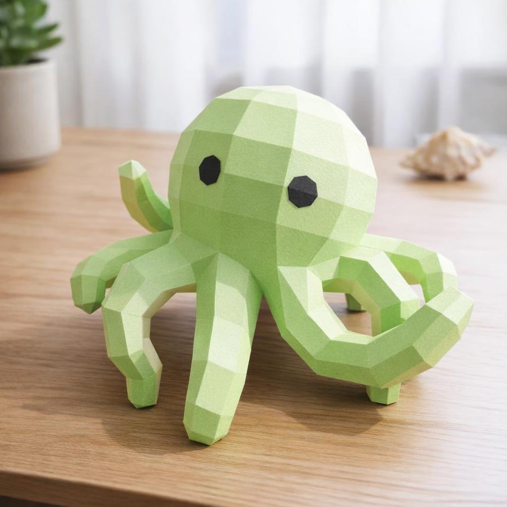 Papercraft de bébé pieuvre en origami 3D
