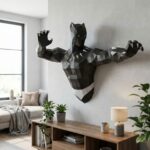 Papercraft de Black Panther en origami 3D