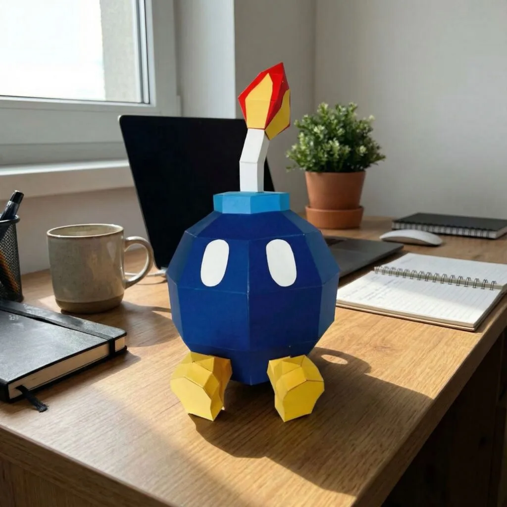 Papercraft di pinguino in piedi in origami 3D