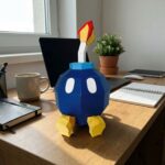 Papercraft Bob-omb als 3D-Origami