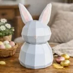 Papercraft di scatola coniglio in origami