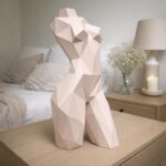 Papercraft de buste féminin en origami 3D