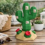 Papercraft de cactus en origami