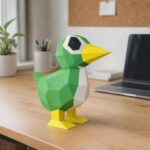 Papercraft de pato en origami 3D