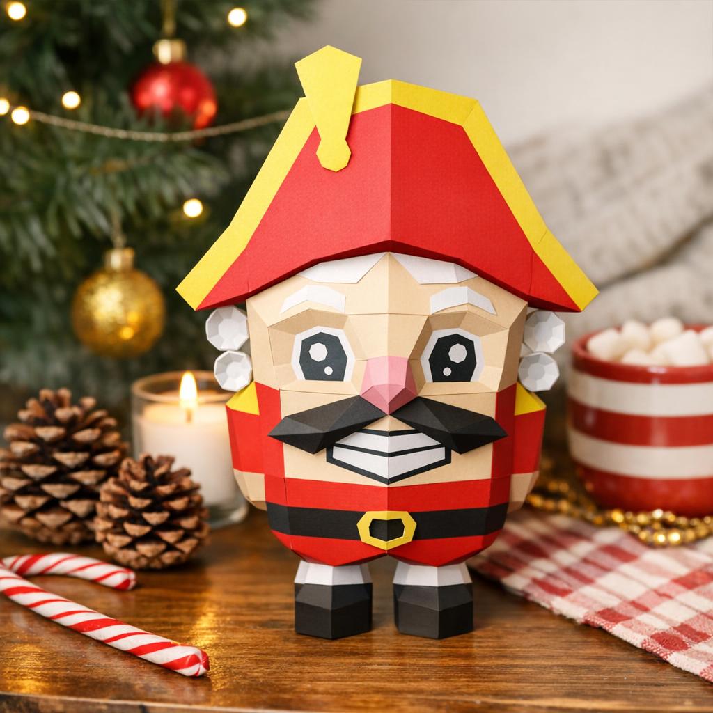 Papercraft de casse-noisette en origami 3D