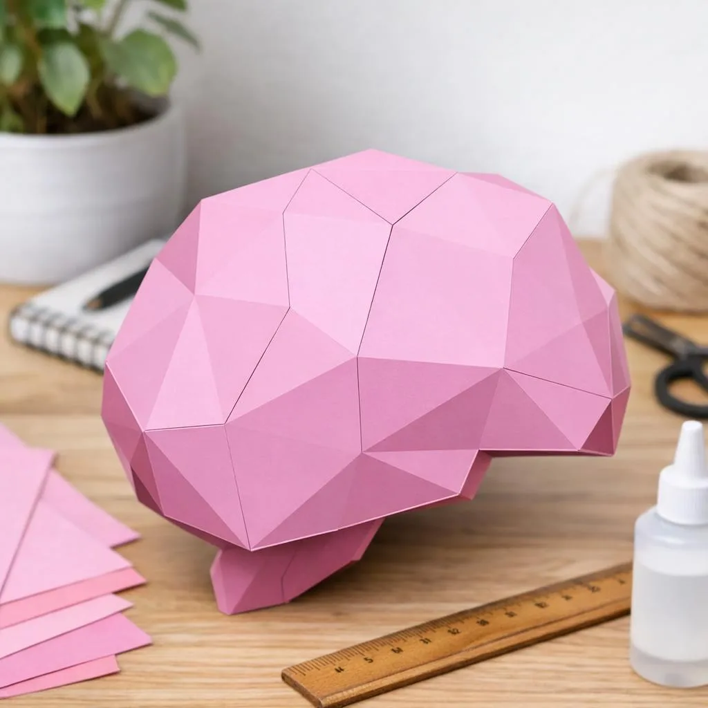 Papercraft Gehirn in 3D-Origami