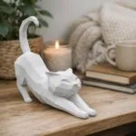 Papercraft de chat qui s'étire en origami 3D