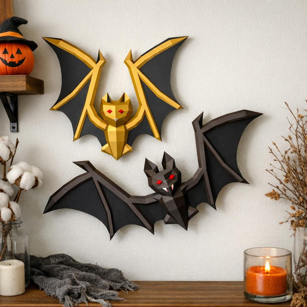 Papercraft de chauves-souris en origami