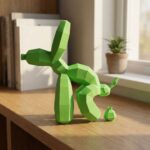 Papercraft di cane palloncino in origami 3D