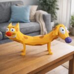 Papercraft de perro y gato en origami 3D