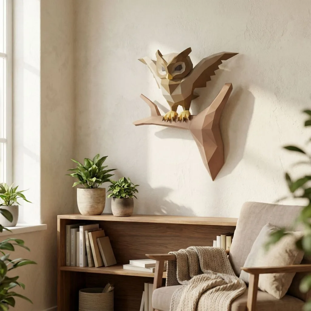 Papercraft uccelli su ramo in origami