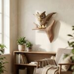 Papercraft de chouette sur branche en origami 3D