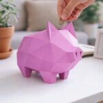 Papercraft de cochon pour tirelire en origami