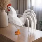 Papercraft di gallo in origami