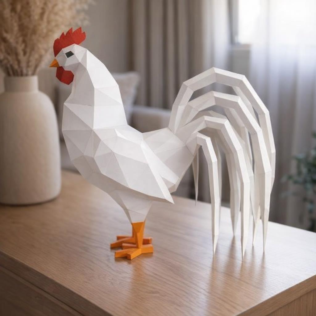 Papercraft de grenouille assise en origami 3D