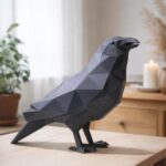 Papercraft-Rabe als 3D-Origami