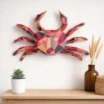 Papercraft de cangrejo en origami 3D