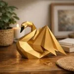 Papercraft de cygne en origami