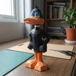 Papercraft de Daffy Duck en origami 3D