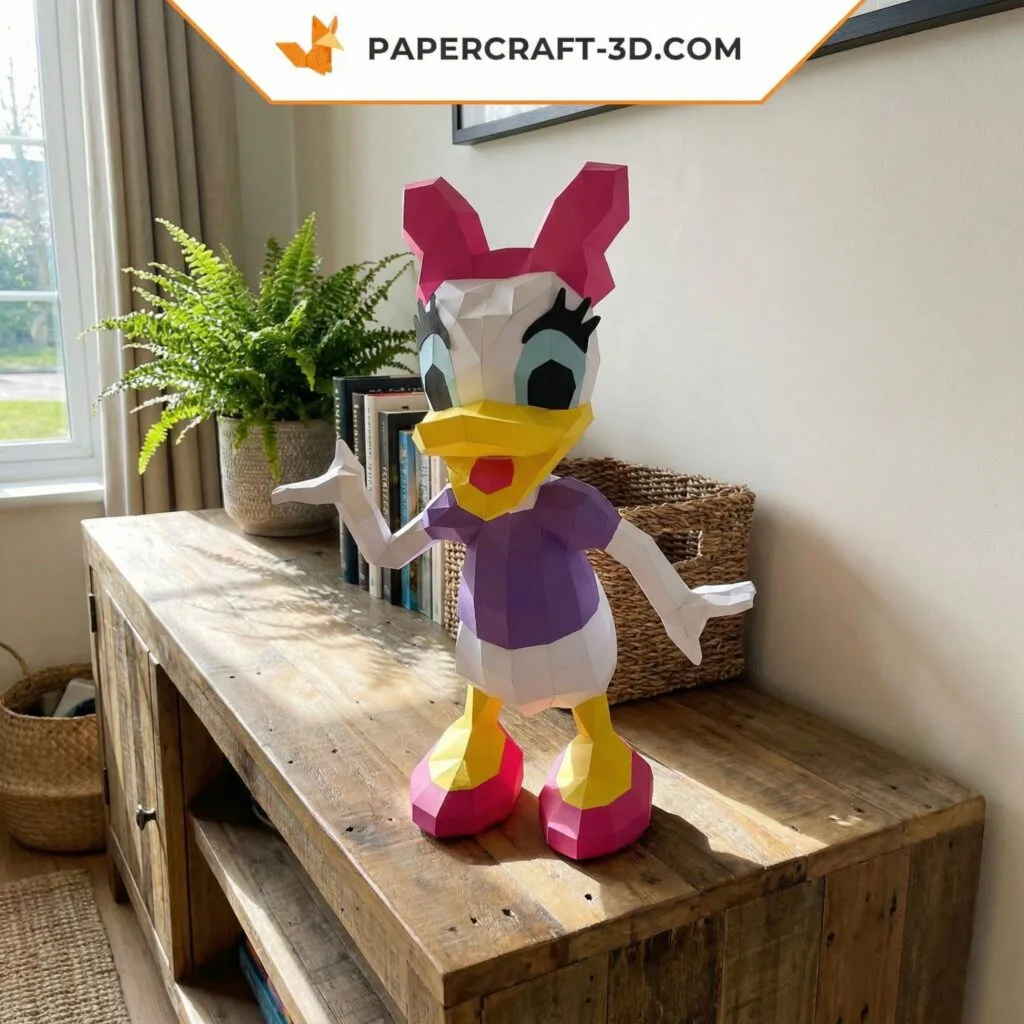 Papercraft Daisy als 3D-Origami