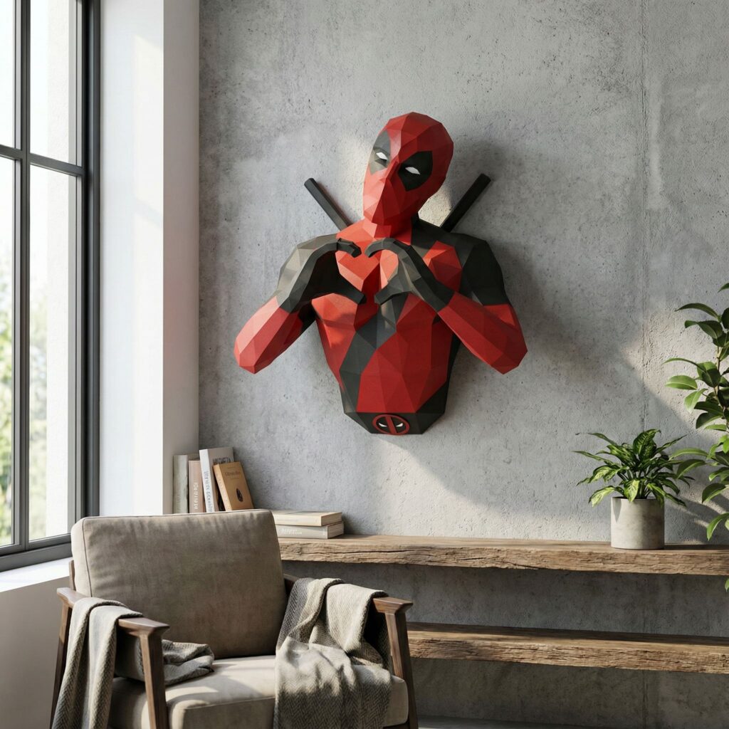 Papercraft poussin en origami 3D