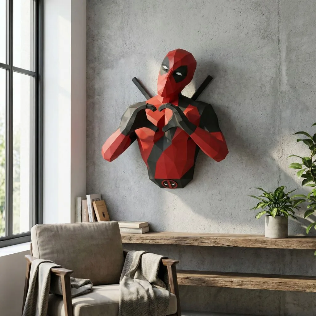 Deadpool Papercraft als 3D-Origami