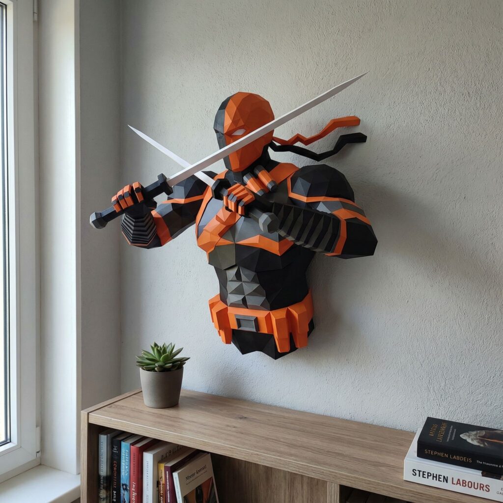 Papercraft de panthère noire en colère