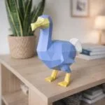 Dodo in 3D origami-papercraft, weergave 2