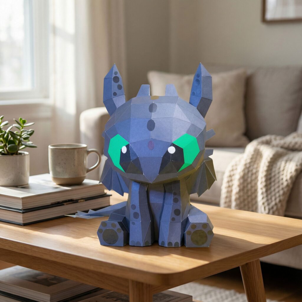 Papercraft baleine licorne en origami