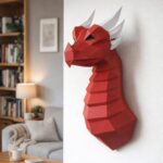 Wand-Drachen-Papercraft aus Origami