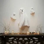 Papercraft de fantômes pour Halloween en origami 3D