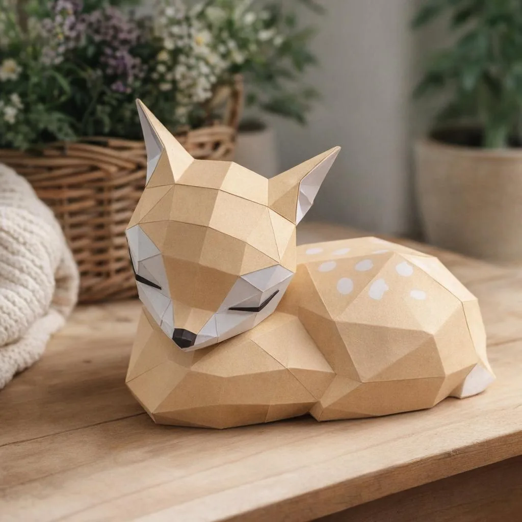Papercraft de bébé pieuvre en origami 3D