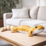 Papercraft de gecko léopard en origami 3D