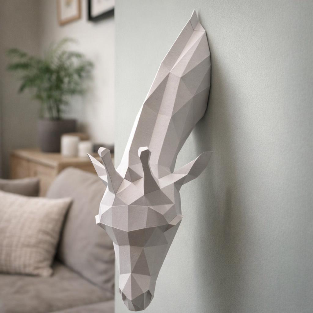 Papercraft de girafe en origami 3D