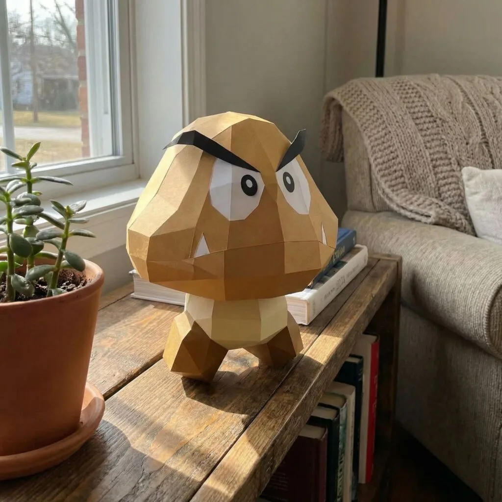 Goomba Papercraft als 3D-Origami