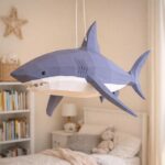 Papercraft de gros requin bleu à suspendre en origami 3D
