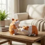 Hamsters origami 3D-papercraft set, weergave 2