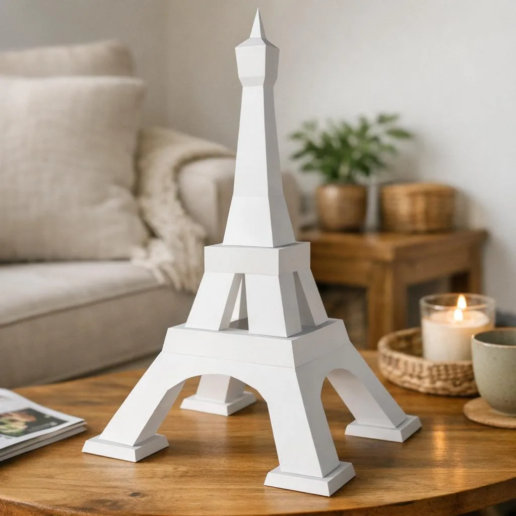 3D Origami Eiffel Tower Papercraft