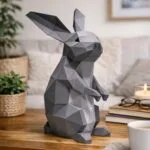 Origami 3D konijn in staande houding, weergave 2