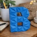 Letter B in origami-papier, weergave 2