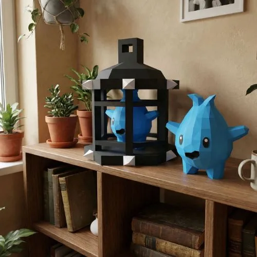 Papercraft di Lumalee Mario in origami 3D