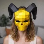 Masker Andariel in 3D origami, weergave 2
