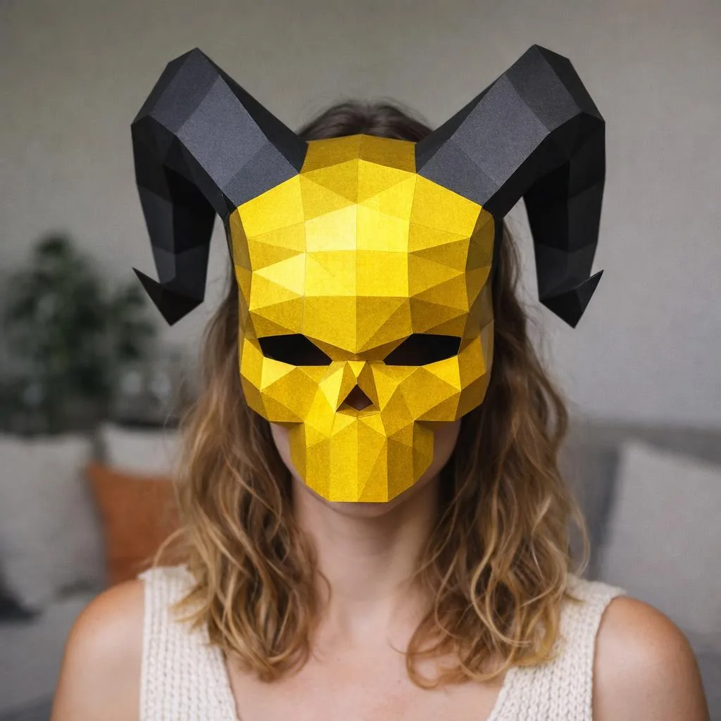 Papercraft maschera Andariel in origami 3D