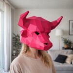 Papercraft Stiermaske aus 3D-Origami