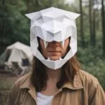 Papercraft de masque tigre en origami 3D