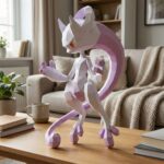 Papercraft von Mega Mewtu Y als 3D-Origami